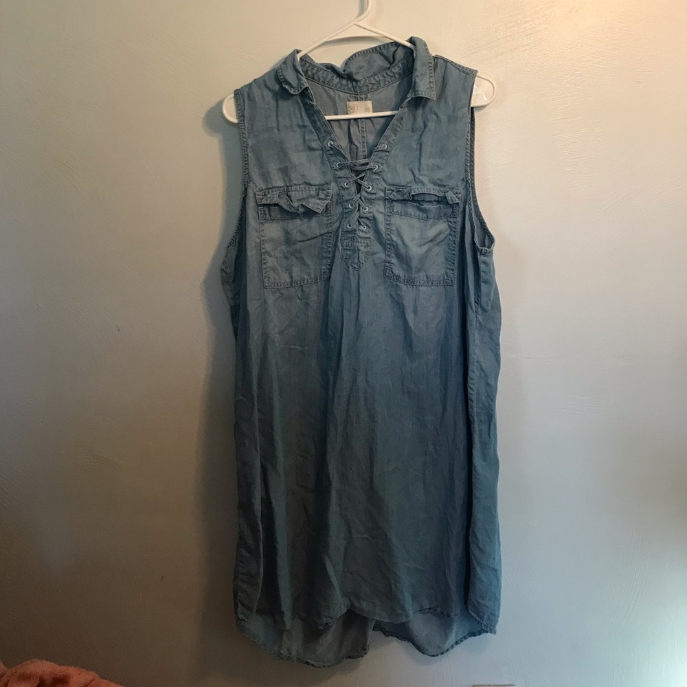 SO blue denim dress
